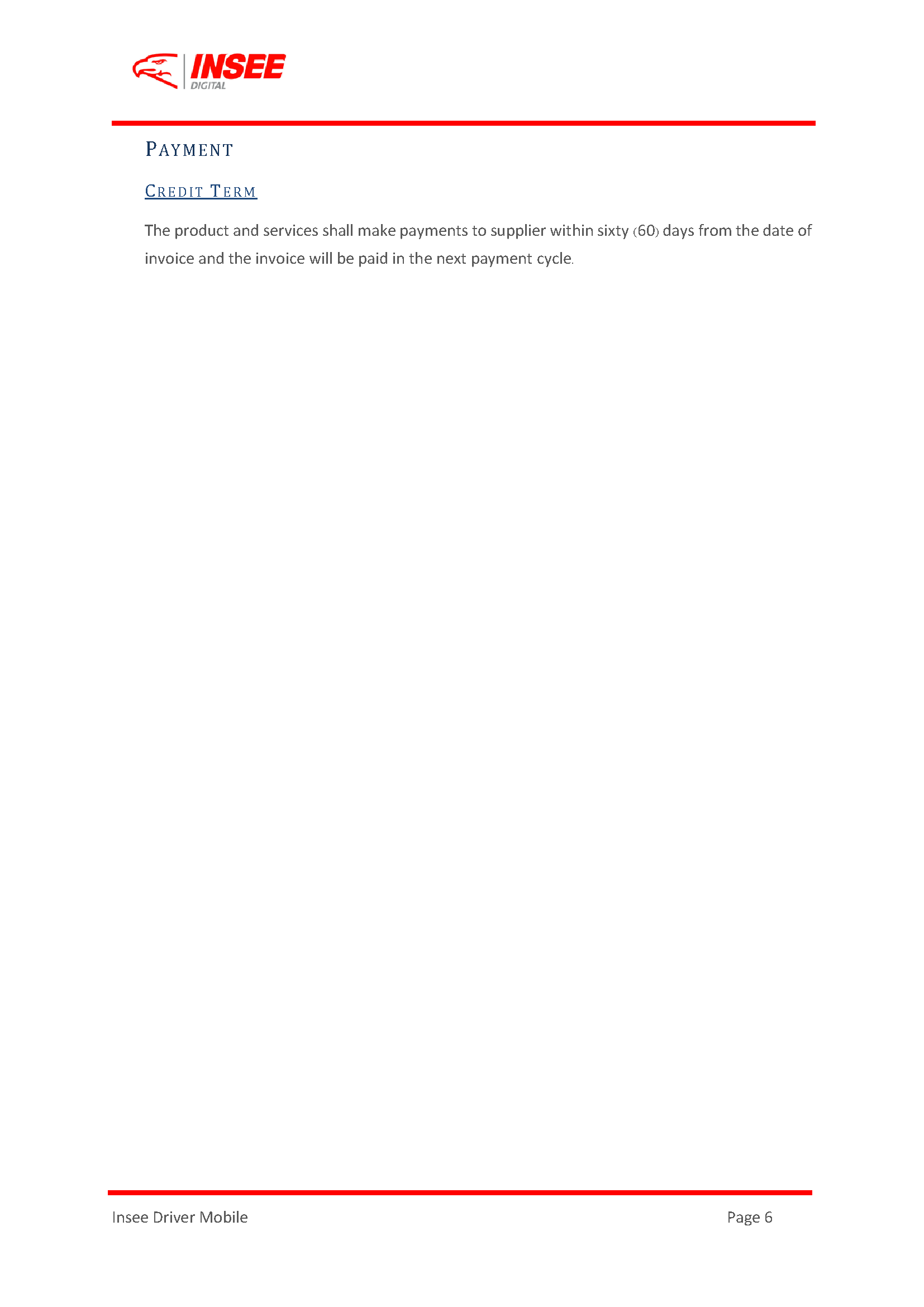 Request For Proposal (RFP) page 6