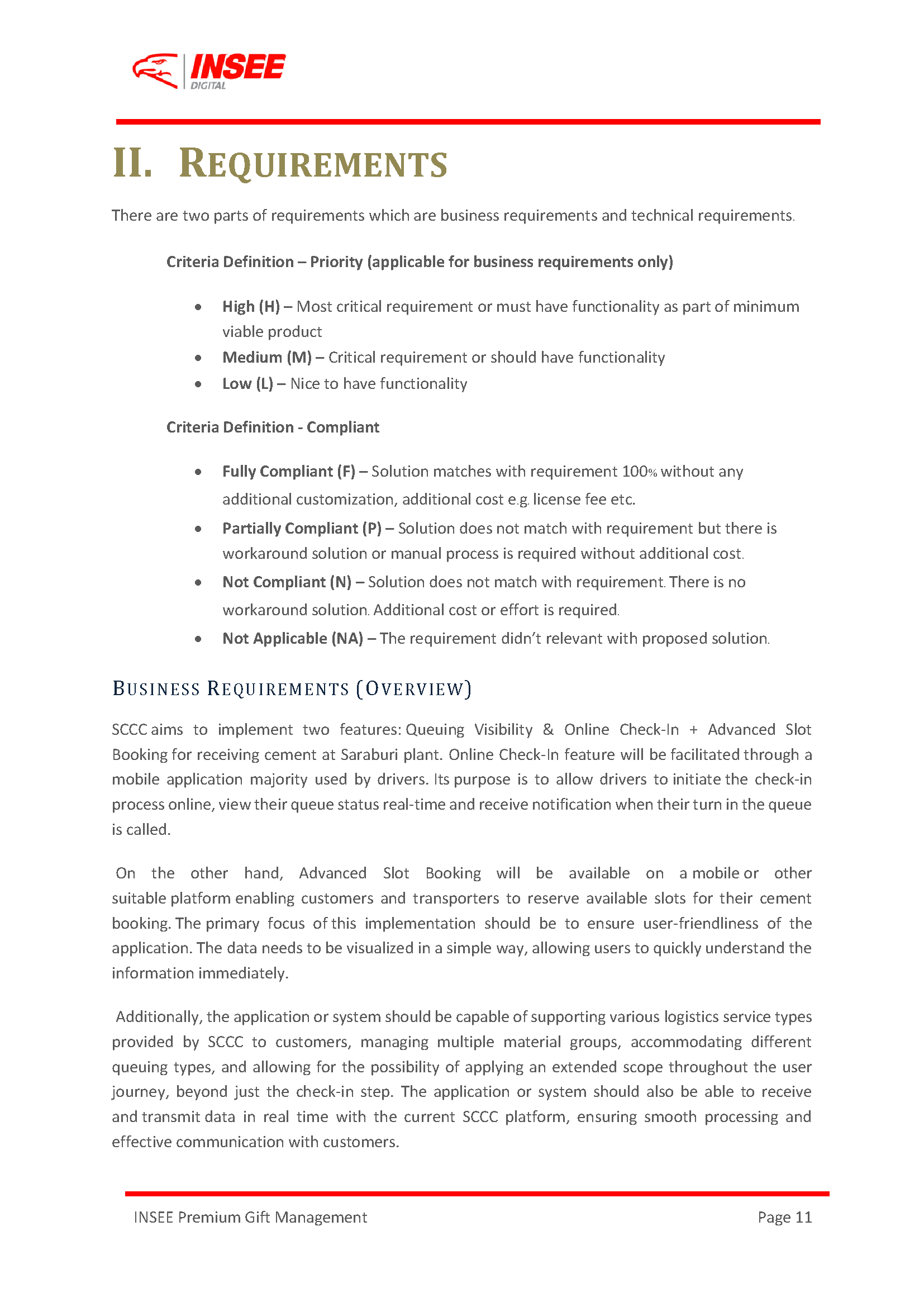Request For Proposal (RFP) page 11