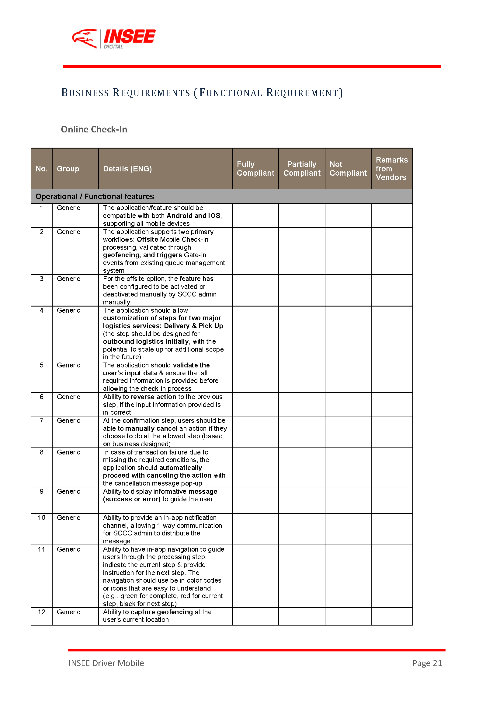 Request For Proposal (RFP) page 21