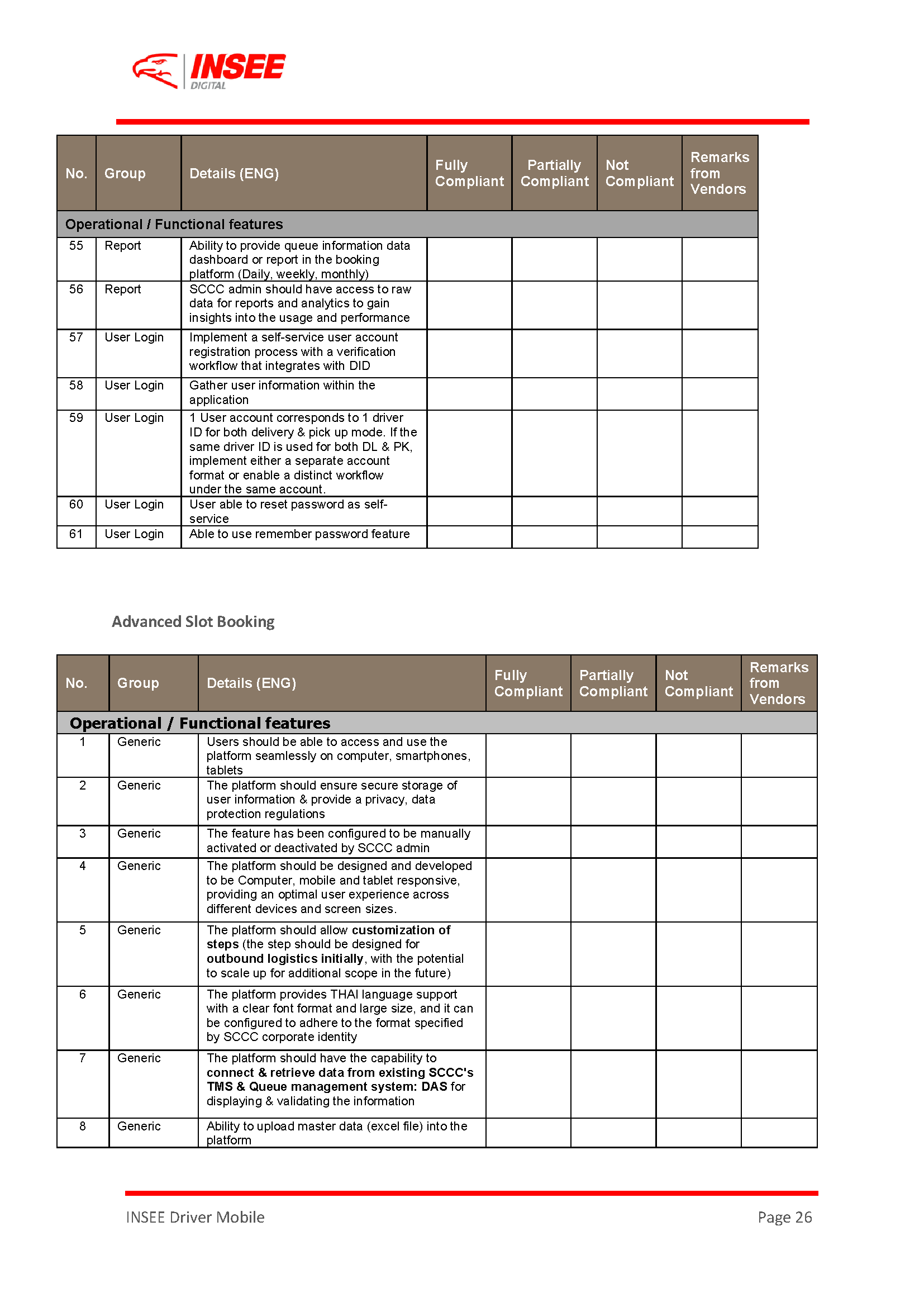 Request For Proposal (RFP) page 26