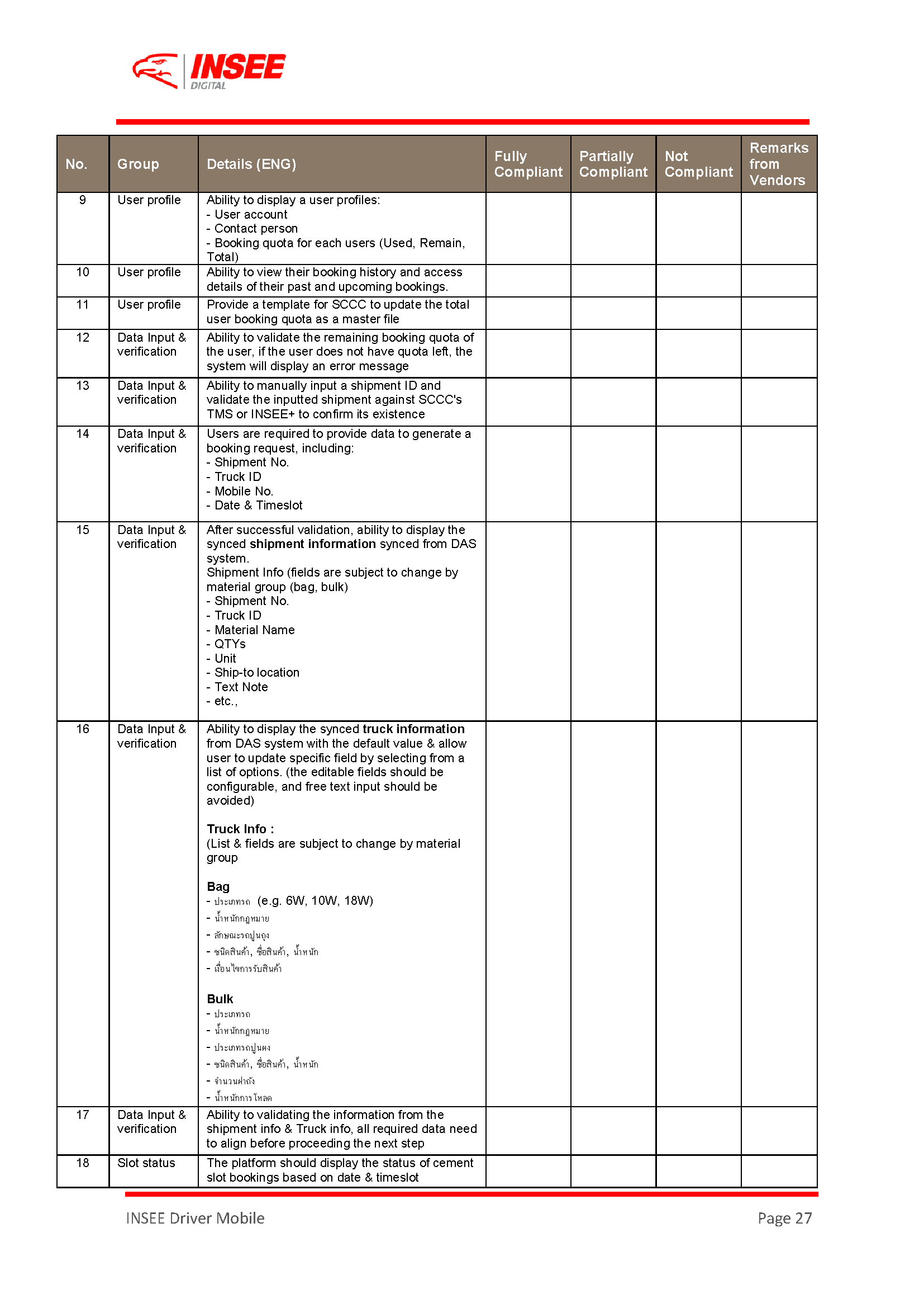 Request For Proposal (RFP) page 27